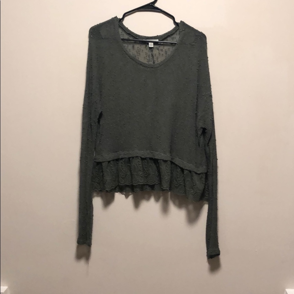 Large American Eagle Green Sweater Top